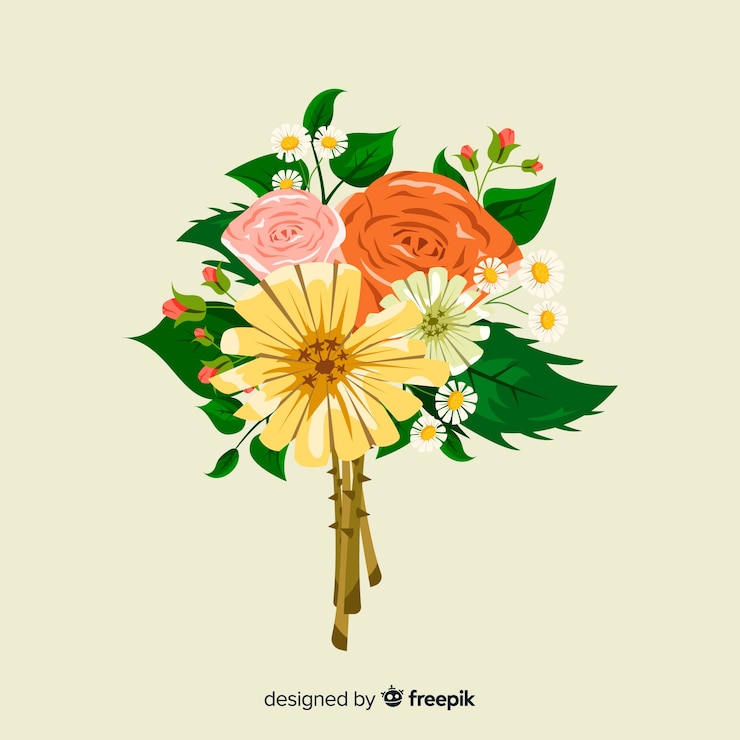 Gratis Vector vintage botanisch bloemboeket