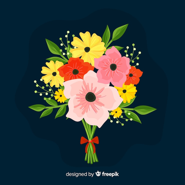 Gratis Vector vintage botanisch bloemboeket