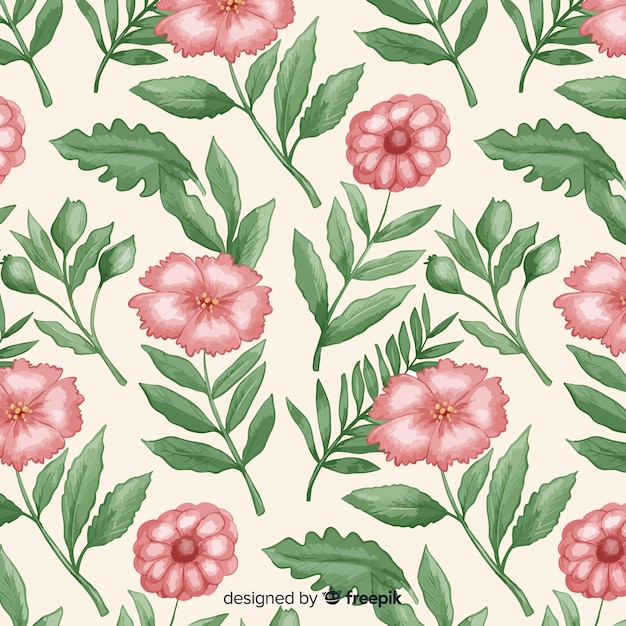 Gratis vector vintage botanisch patroon