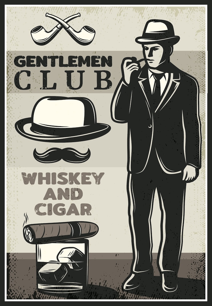 Gratis Vector vintage britse gentleman poster