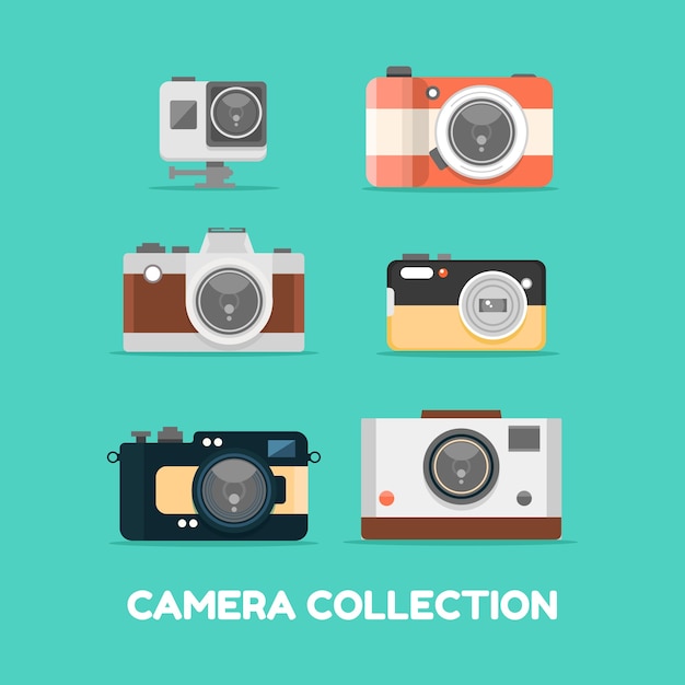 Gratis vector vintage camera collectie