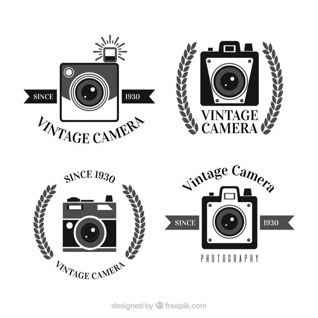 Vintage camera logo collectie