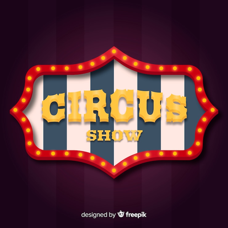 Gratis Vector vintage circus licht bord