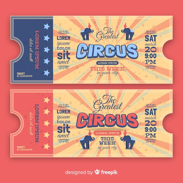 Gratis vector vintage circuskaartje