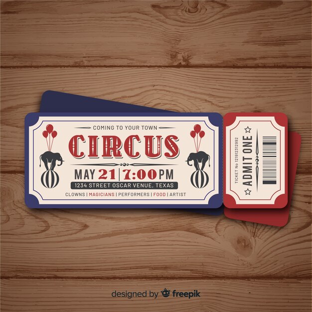 Vintage circuskaartje