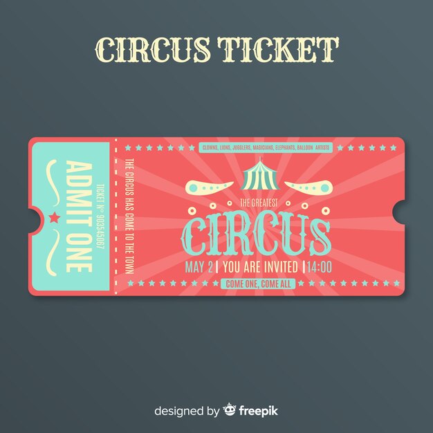 Vintage circuskaartje