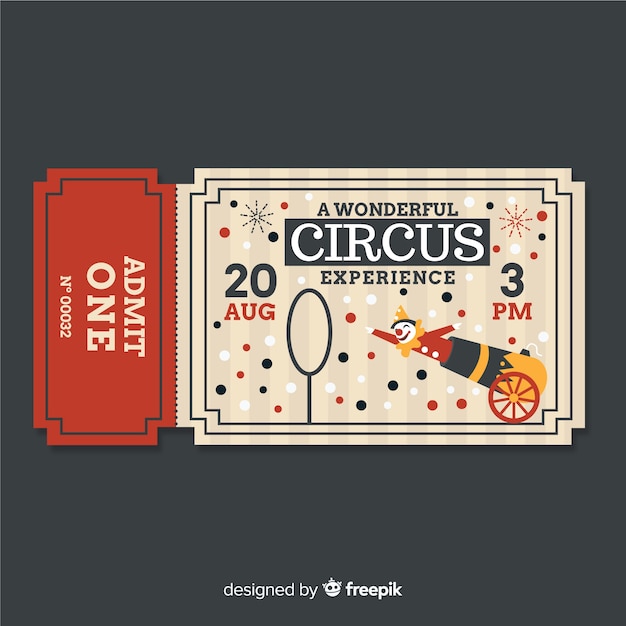 Gratis vector vintage circuskaartje