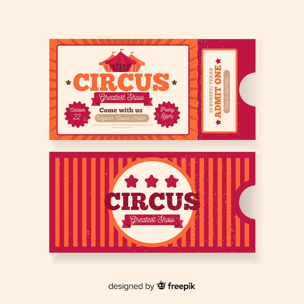 Gratis vector vintage circuskaartje