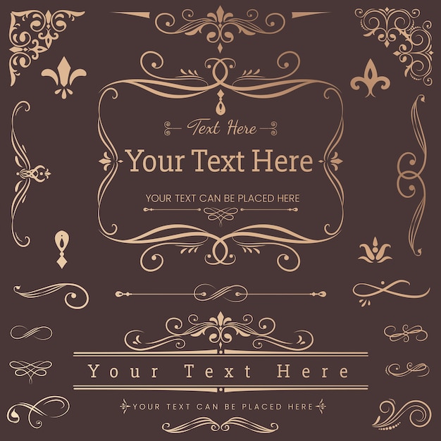 Gratis vector vintage decoratieve ontwerpelementen