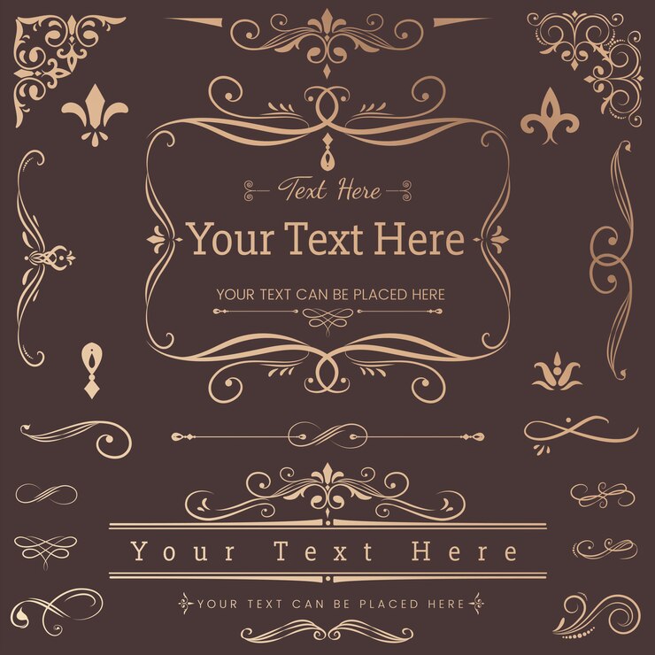 Gratis Vector vintage decoratieve ontwerpelementen