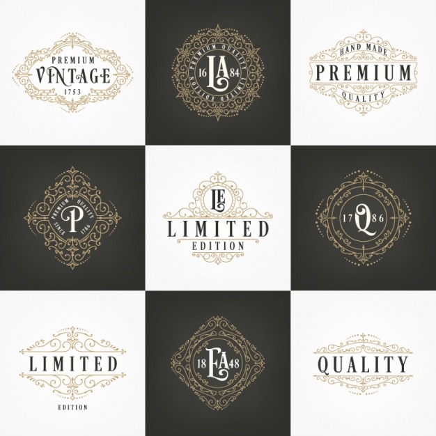 Gratis vector vintage design collectie