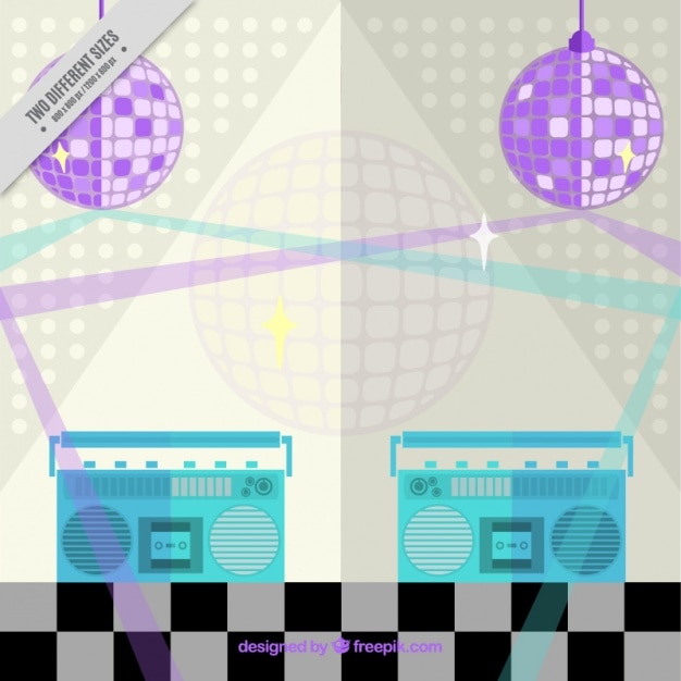 Gratis vector vintage disco muziek achtergrond