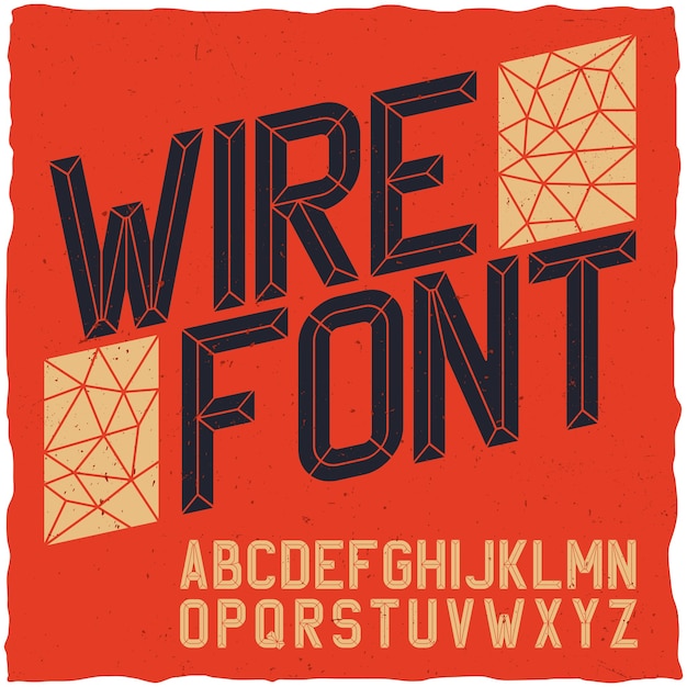 Gratis vector vintage draad lettertype