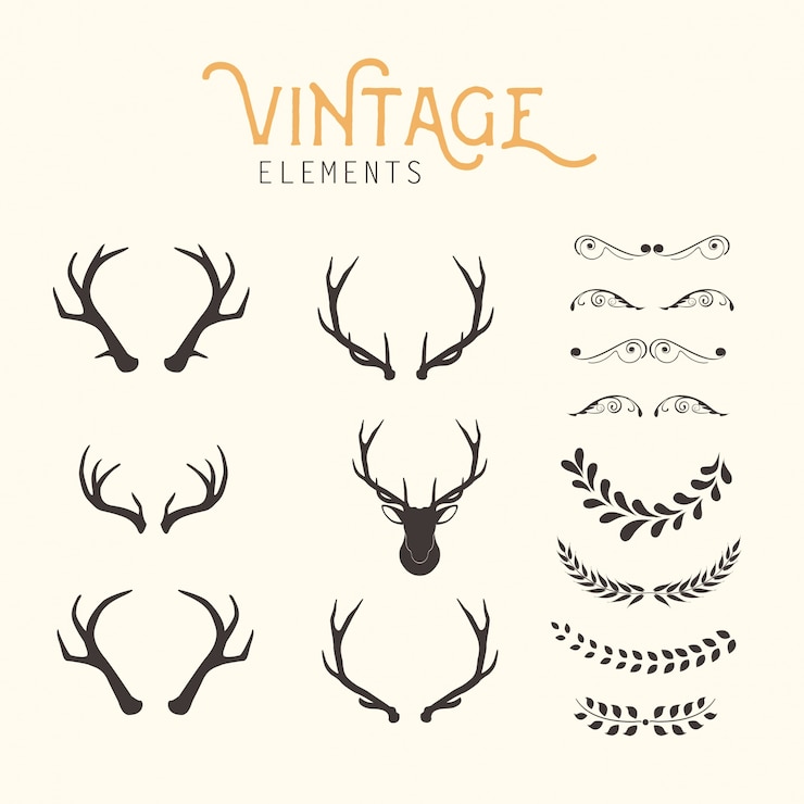 Gratis Vector vintage elementen