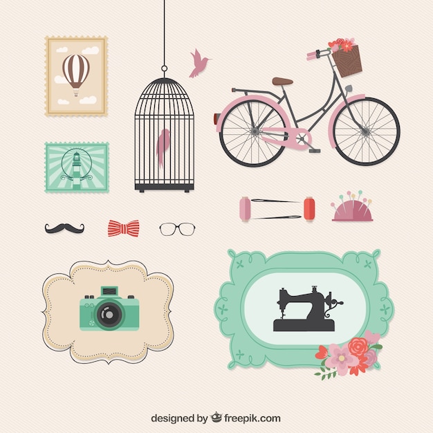 Gratis vector vintage elementen