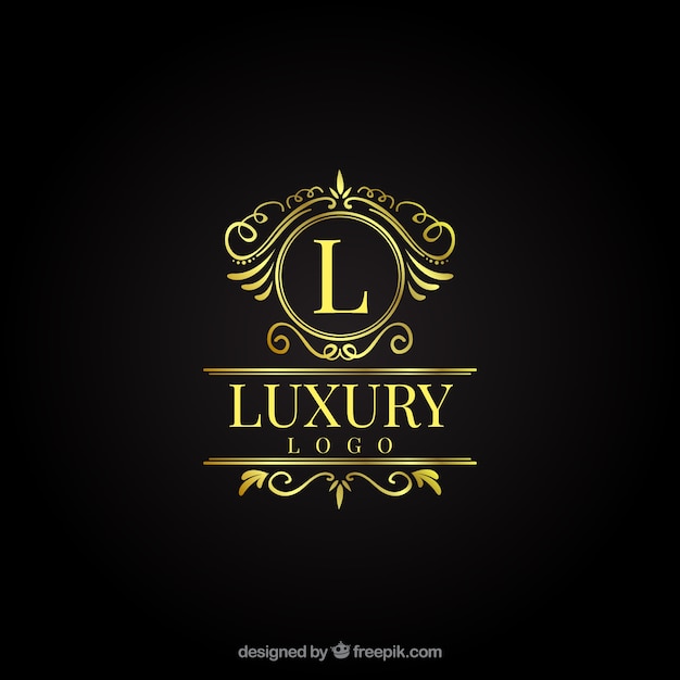 Vintage en luxe logo sjabloon