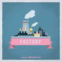 Gratis vector vintage fabriek vector