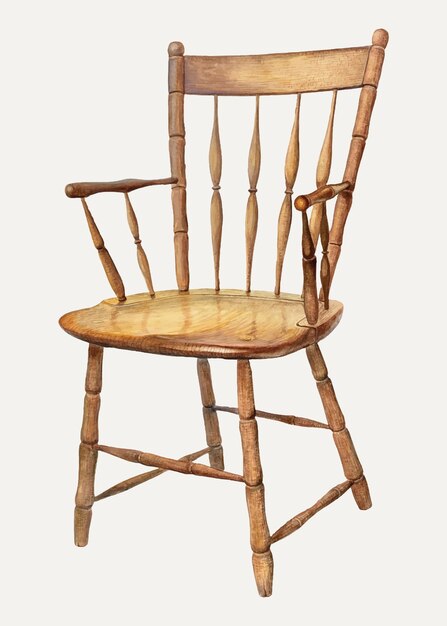 Vintage fauteuil vectorillustratie, geremixt van het kunstwerk van Donald Harding