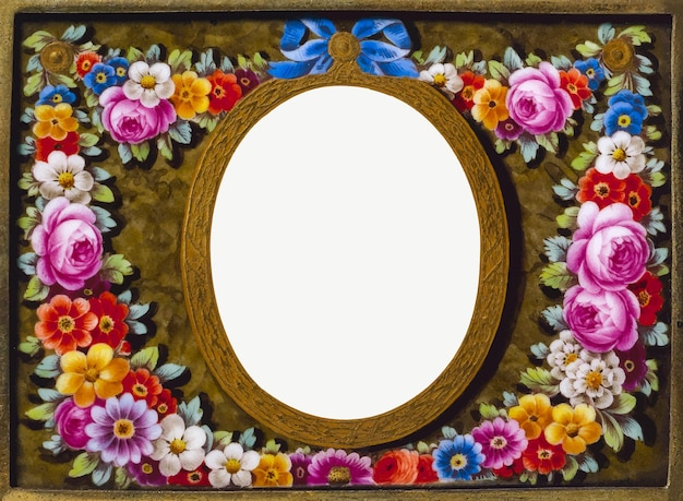 Vintage frame met bloem