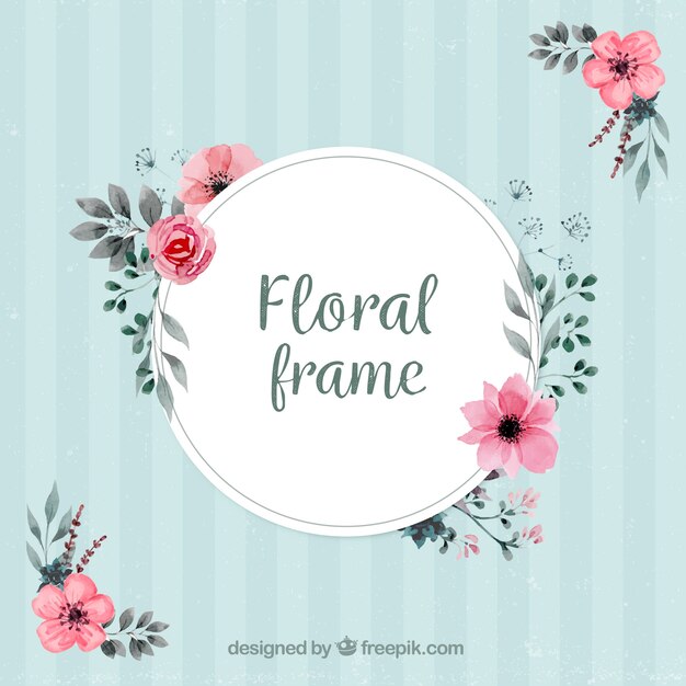 Vintage frame met florale decoratie