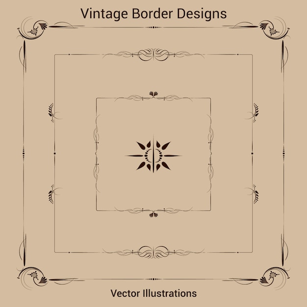 Gratis vector vintage frames inzameling