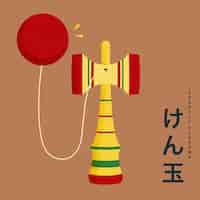 Gratis vector vintage geometrische kendama