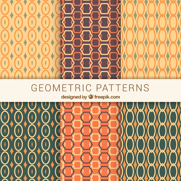 Gratis vector vintage geometrische patronen