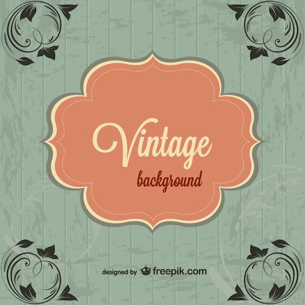 Gratis vector vintage gratis bloemen hoeken achtergrond