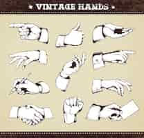 Gratis vector vintage handencollectie