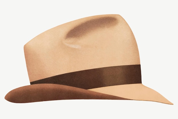 Vintage hoed illustratie vector, opnieuw gemengd van "Keep it under your hat!" poster door St. Michael's Press Ltd.