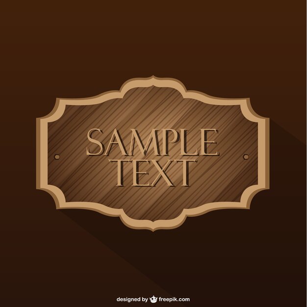 Vintage houten label