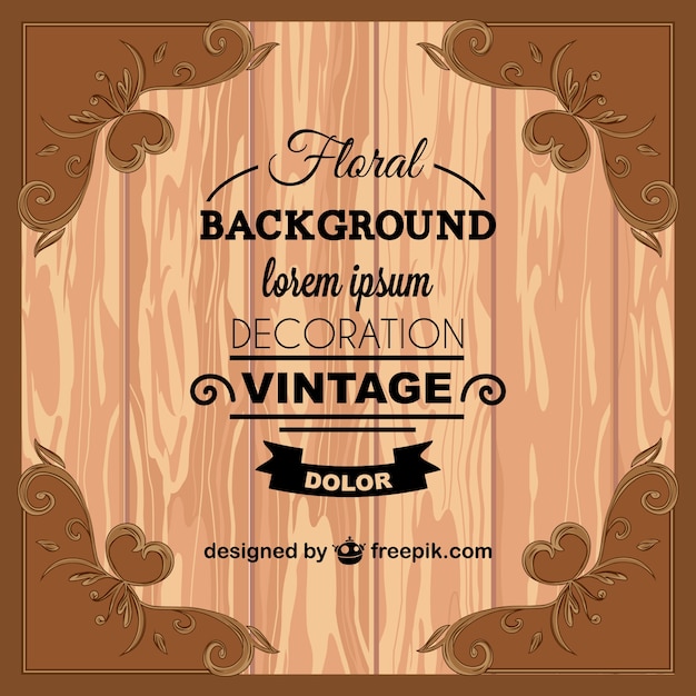 Gratis vector vintage houtstructuur wenskaart