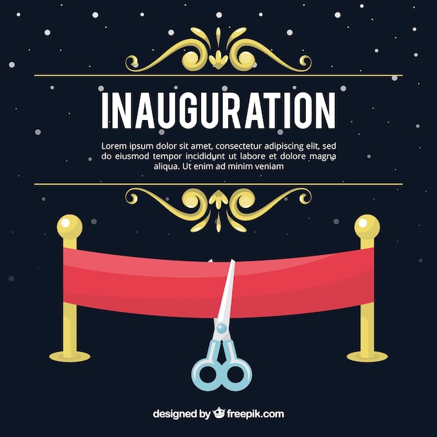 Gratis vector vintage inauguratie samenstelling