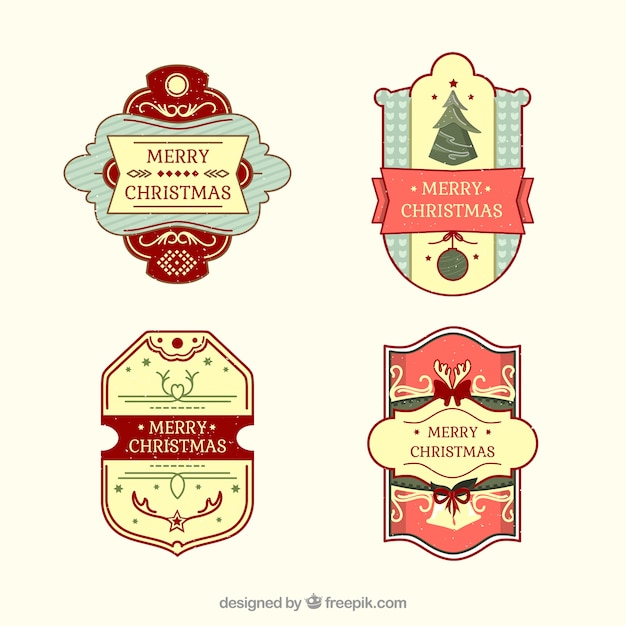 Vintage kerst badges collectie