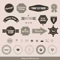 Gratis vector vintage label collectie