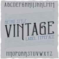 Gratis vector vintage label lettertype genaamd vintage.
