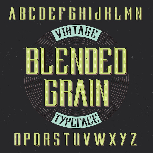 Gratis vector vintage label lettertype