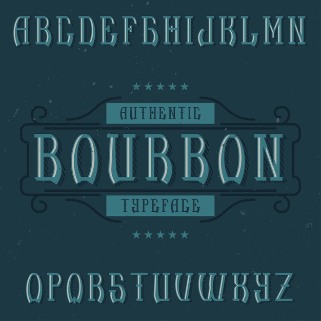 Gratis vector vintage label lettertype