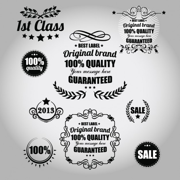 Gratis Vector vintage labels collectie