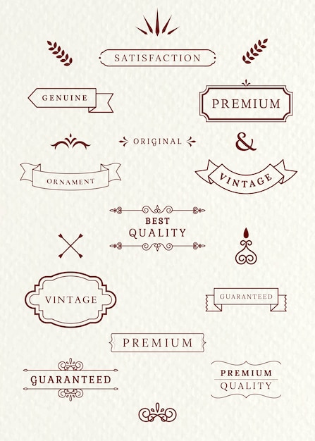 Gratis vector vintage labels en banners