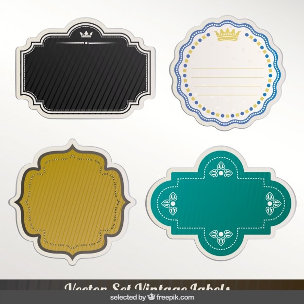 Gratis vector vintage labels set