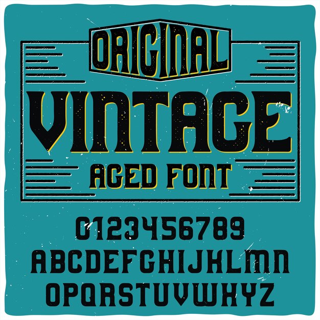 Vintage labeltype met de naam "Vintage".