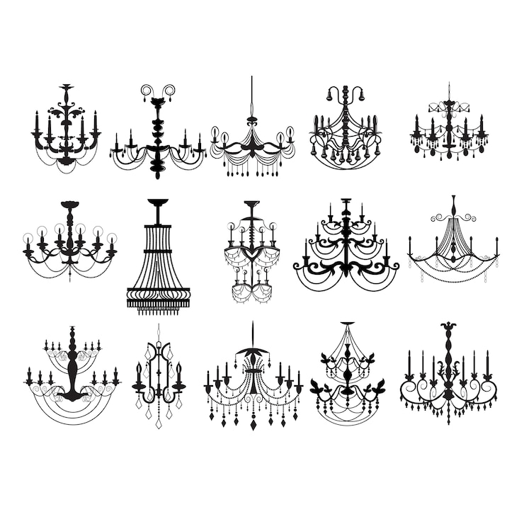 Gratis Vector vintage lampen collectie