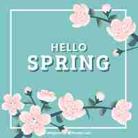 Gratis vector vintage lente achtergrond