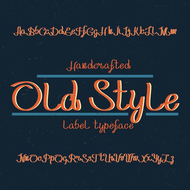 Vintage lettertype genaamd Old Style. Goed lettertype om in elk vintage logo te gebruiken.