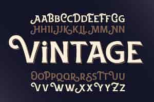 Gratis vector vintage lettertypeset