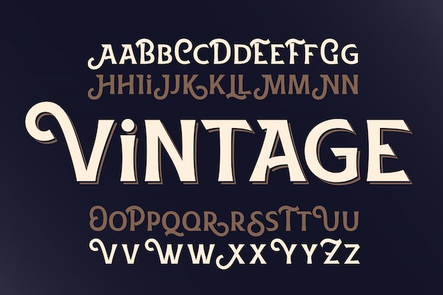 Vintage lettertypeset