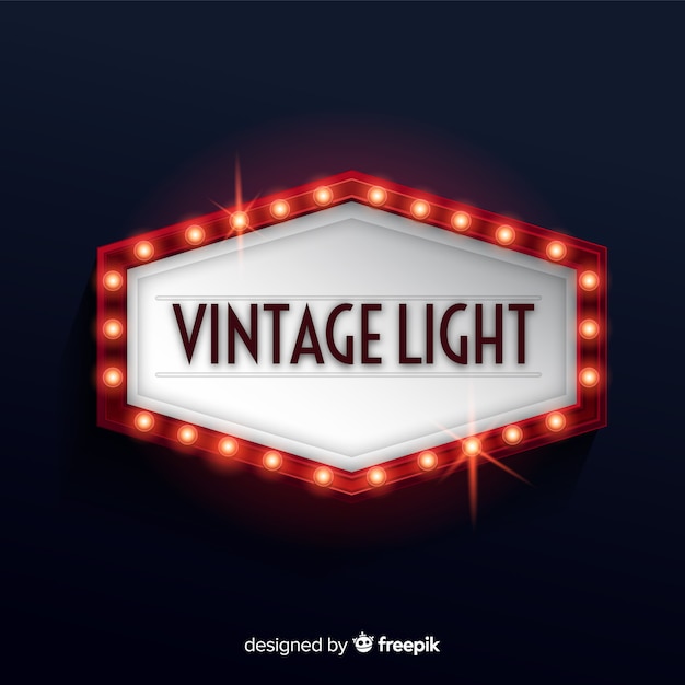 Vintage licht aanplakbord