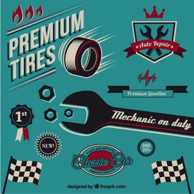 Gratis vector vintage mechanische elementen