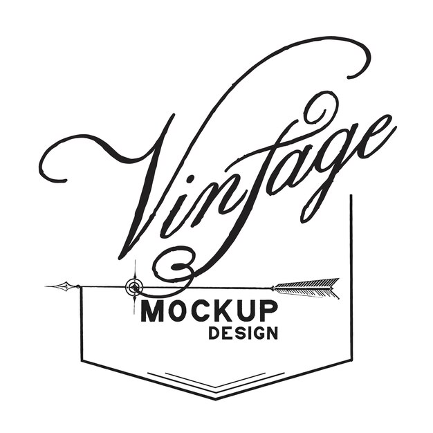 Vintage mockup logo ontwerp vector